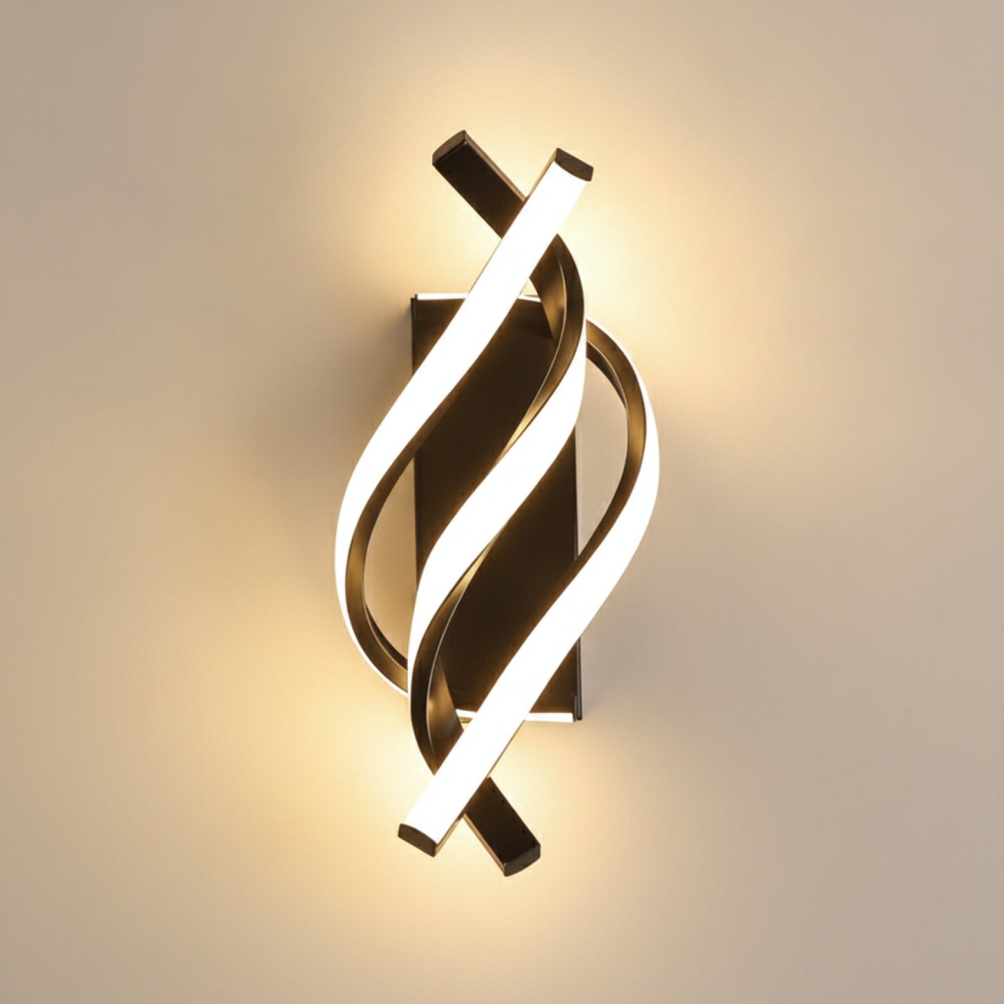 Lampe Murale LED Design Spirale Incurvée - Luminaire Moderne pour Intérieur (Chambre, Couloir, Escalier)