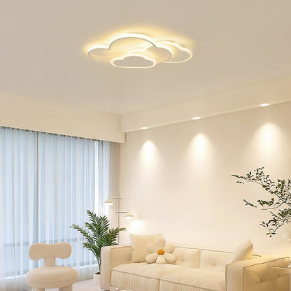 Plafonnier LED Nuage Moderne 3 Couleurs - Acrylique Salon, Chambre, Enfant (52x31cm)