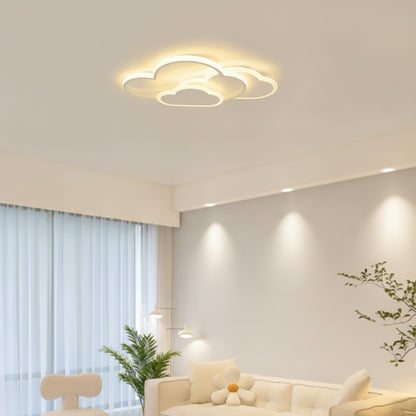 Plafonnier LED Nuage Moderne 3 Couleurs Acrylique 52x31cm pour Salon, Chambre, Enfant