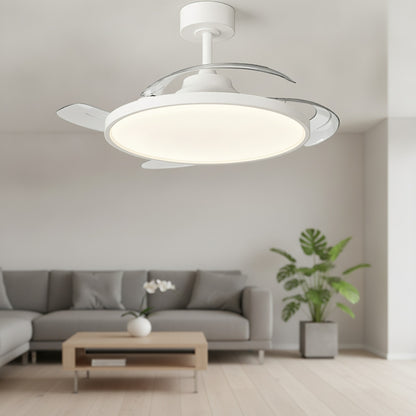 Plafonnier LED Jelena avec Ventilateur Rétractable Intelligent - 42 Pouces