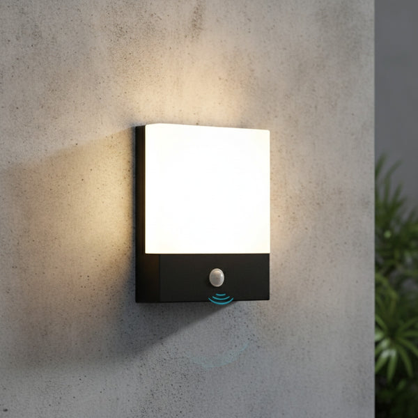 Applique Murale LED Extérieure Étanche avec Détecteur de Mouvement - Pour Terrasse, Cour, Balcon, Porte d'Entrée, Allée, Jardin