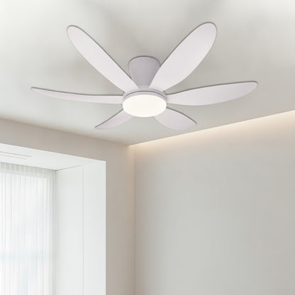 Ventilateur de Plafond 43" avec Lumière LED - Moteur DC Silencieux, 3 ou 6 Pales, 6 Vitesses, 3 Couleurs de Lumière
