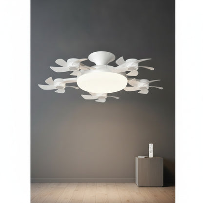 Ventilateur de Plafond Silencieux LED Dimmable avec Télécommande - 3, 4 ou 5 Têtes