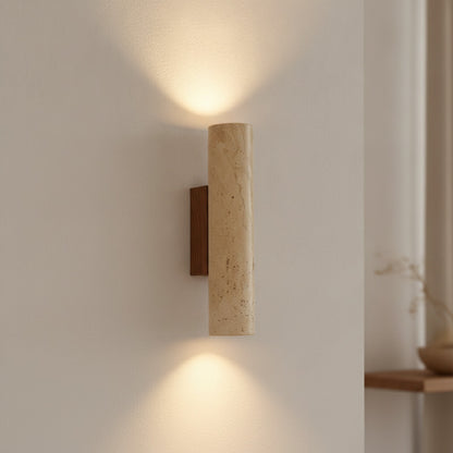 Applique Murale LED Wabi Sabi Jaune Marbre - Style Japonais pour Chevet, Salon, Escalier (Tailles 16-32cm)